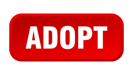 adopt button. adopt square 3d push button