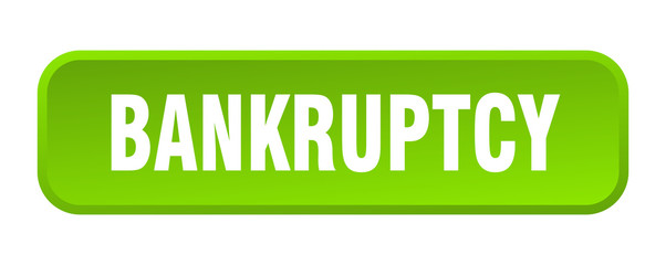 bankruptcy button. bankruptcy square 3d push button