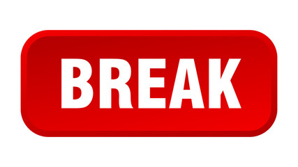 break button. break square 3d push button