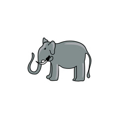 elephant simple color icon. vector design