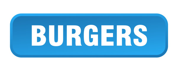 burgers button. burgers square 3d push button