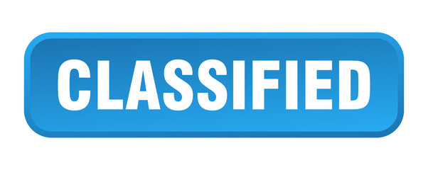 classified button. classified square 3d push button