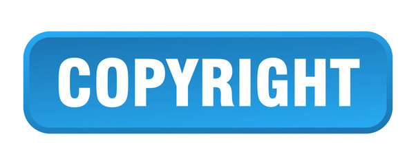 copyright button. copyright square 3d push button