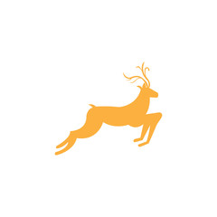 Fototapeta na wymiar deer pose color illustration. vector design