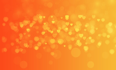 abstract gradient background with heart shape bokeh - concept mother's day, christmas, new year, valentine, birthday greetings card