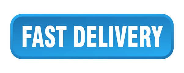 fast delivery button. fast delivery square 3d push button