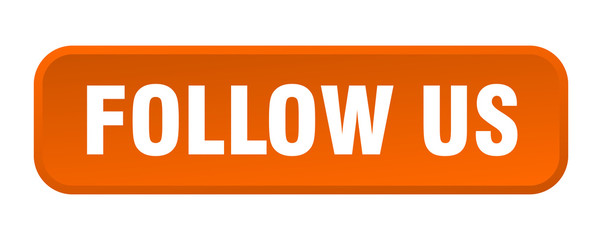 follow us button. follow us square 3d push button