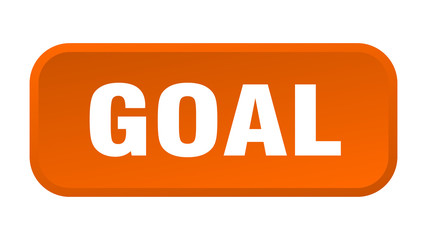 goal button. goal square 3d push button