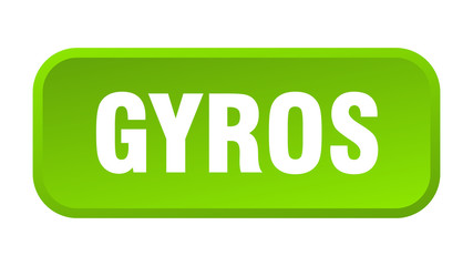 gyros button. gyros square 3d push button