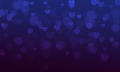 abstract gradient background with heart shape bokeh - concept mother's day, christmas, new year, valentine, birthday greetings card