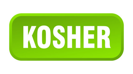 kosher button. kosher square 3d push button