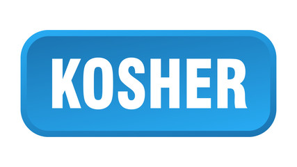 kosher button. kosher square 3d push button