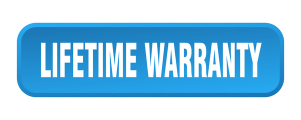 lifetime warranty button. lifetime warranty square 3d push button