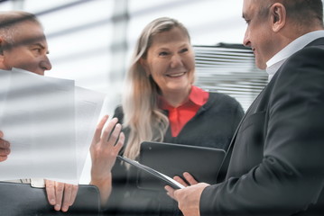close up. business colleagues work with business documentation