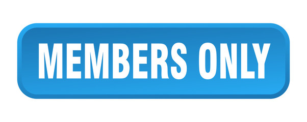 members only button. members only square 3d push button