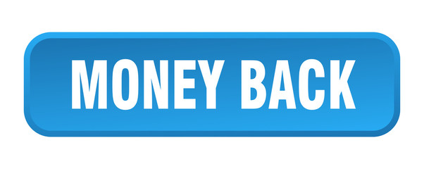 money back button. money back square 3d push button
