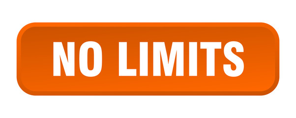 no limits button. no limits square 3d push button