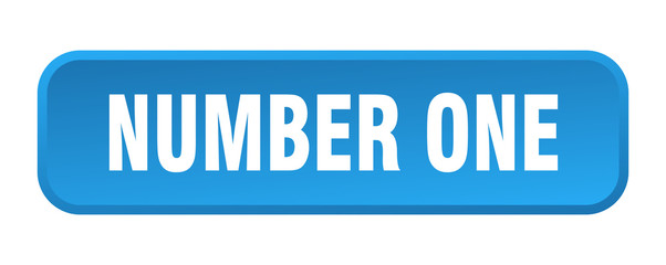 number one button. number one square 3d push button