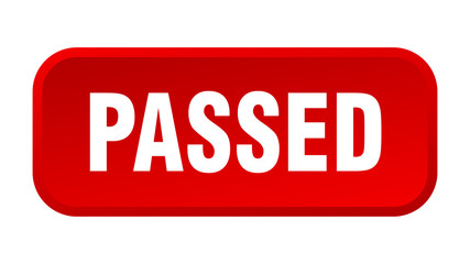 passed button. passed square 3d push button