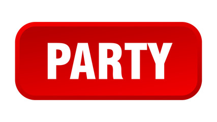party button. party square 3d push button