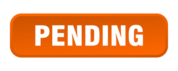 pending button. pending square 3d push button