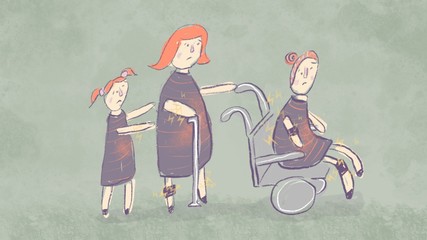 Three Generations of Women In Pain with Genetic Illness