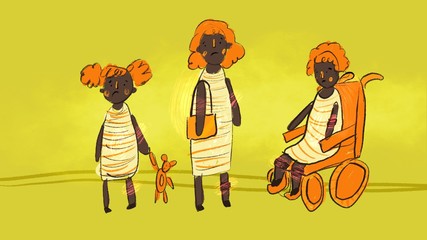 Three Generations of Women In Pain with Genetic Illness