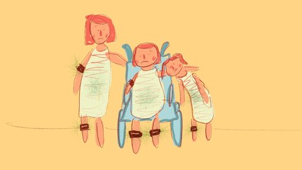 Three Generations of Women In Pain with Genetic Illness