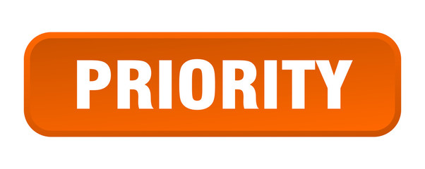 priority button. priority square 3d push button