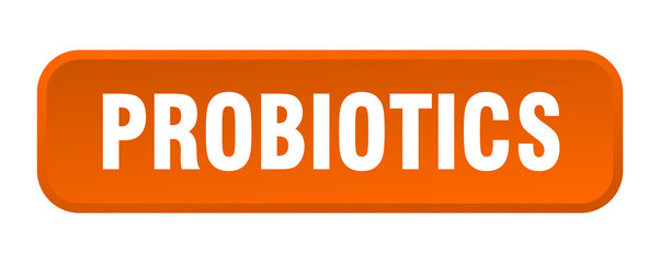 probiotics button. probiotics square 3d push button