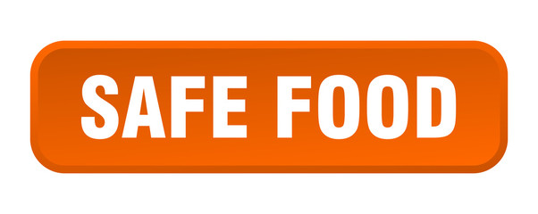 safe food button. safe food square 3d push button