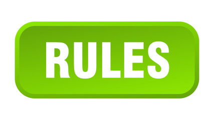 rules button. rules square 3d push button