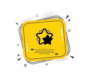 Star icon. Quote speech bubble. Feedback rating sign. Customer satisfaction symbol. Quotation marks. Classic star icon. Vector