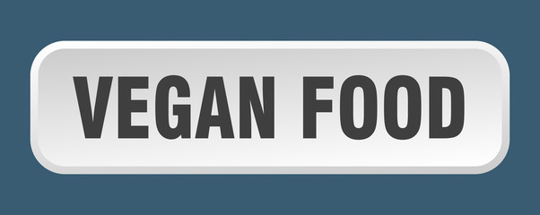 vegan food button. vegan food square 3d push button