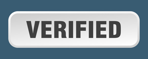 verified button. verified square 3d push button