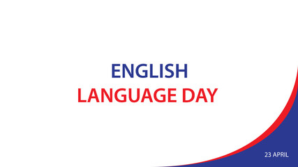 English Language Day. Vector illustration background.