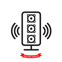 speaker vector icon, audio speaker icon