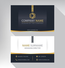 Luxury and modern. vector business card template. design black gold white