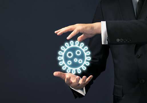 Coronavirus icon concept