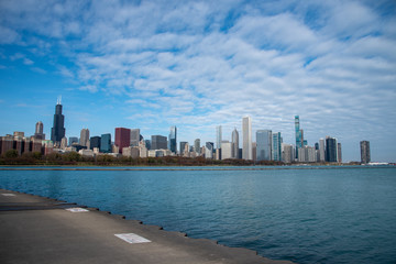 Fototapeta premium Views of downtown Chicago from Grant park