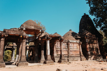 View of the Jain Lakhena Temple at Polo Forest in Abhapur, Gujarat, India