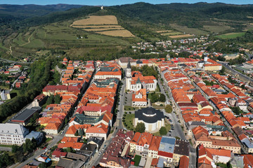 Fototapeta na wymiar Aerial view of historical town Levoca in Slovakia