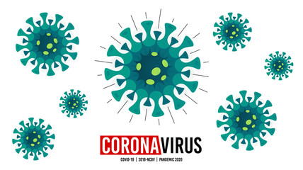 Coronavirus COVID-19 background. Corona virus outbreak. 2019-ncov pandemic. Stop coronavirus disease. Respiratory influenza covid virus. Quarantine and self-isolation. Covid-19 pandemic virus. Vector