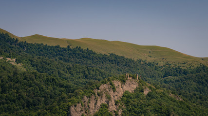 Fototapeta na wymiar The Phsitiani Fortress in Georgia