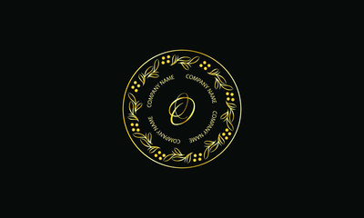 Elegant round shape monogram with letter O. Exquisite calligraphic logo design business sign, restaurant, royalty, boutique, cafe, hotel.