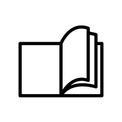 book icon, open book icon in trendy flat style