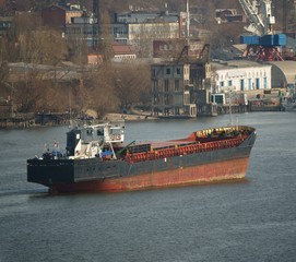cargo ship in port