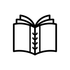 book icon, open book icon in trendy flat style