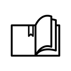 book icon, open book icon in trendy flat style