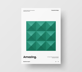 Amazing business presentation vector A4 vertical orientation front page mock up. Modern corporate report cover abstract geometric illustration design layout. Company identity brochure template.